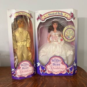 1993 Disney The Wedding Beauty and the Beast Musical Belle Doll and The Prince